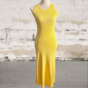 Petal & Pup Yellow Loren Midi Dress Size Large